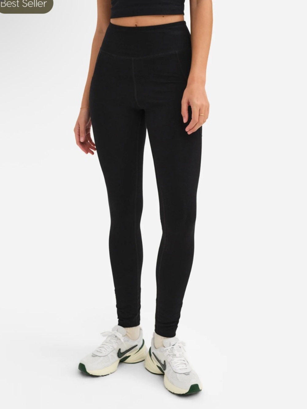 NWT MATE the Label Black Organic Stretch Pocket High-Rise Leggings